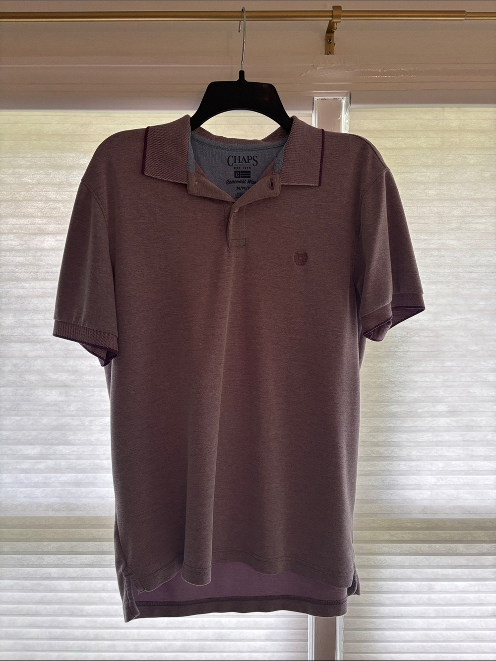 Chaps Men's Polo Shirt — Heather Purple